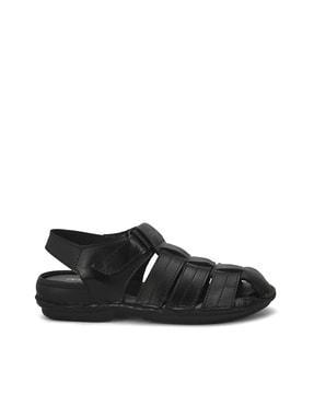 slip-on sandals with velcro closure