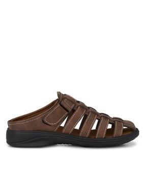 slip-on sandals with velcro closure