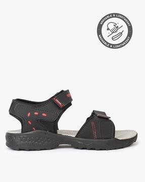 slip-on sandals with velcro fastening