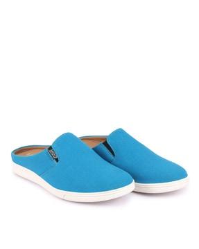 slip-on shoes with elastic accent