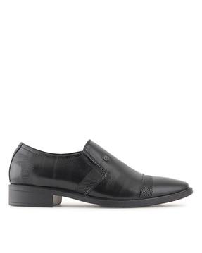slip-on shoes with metal accent