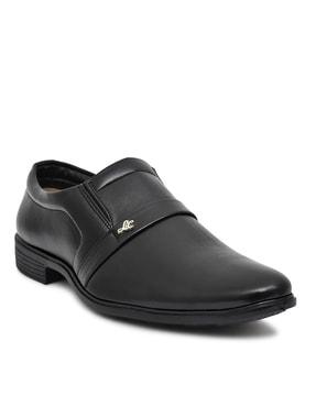 slip-on shoes with metal accent