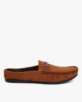 slip-on shoes with perforations