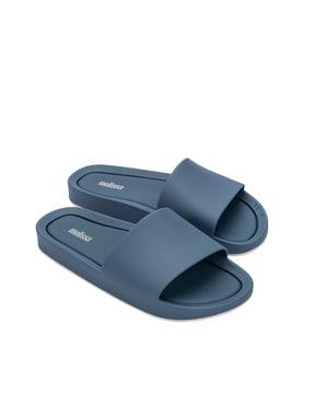 slip-on sliders with open-toe