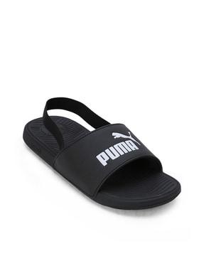 slip-on slides with slingback