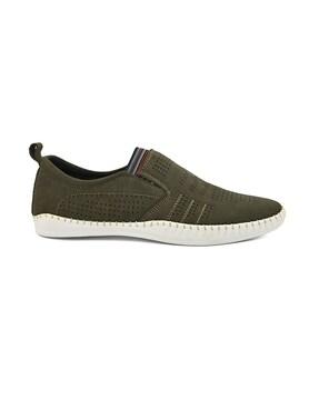 slip-on sneakers with perforations