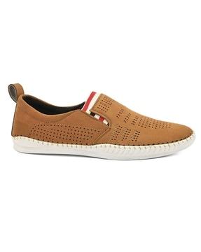 slip-on sneakers with perforations