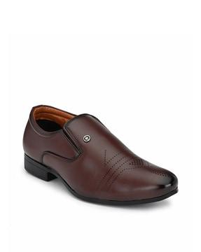 slip-on stacked formal shoes 