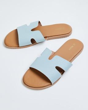 slip-on style flat sandals