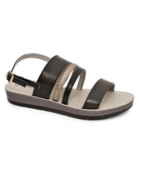 slip-on style open-toe flat sandals