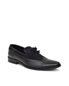 slip-on styling heeled formal shoes 