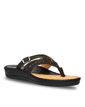 slip-on thong-strap sandals