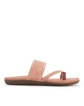slip-on toe-ring flat sandals
