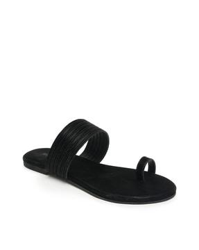 slip-on toe-ring sandals