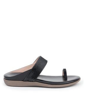 slip-on toe-ring sandals