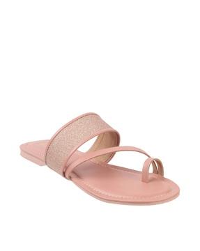 slip-on toe-ring sandals