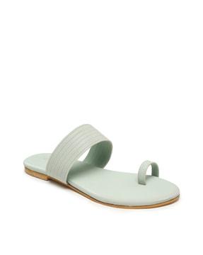 slip-on toe-ring sandals