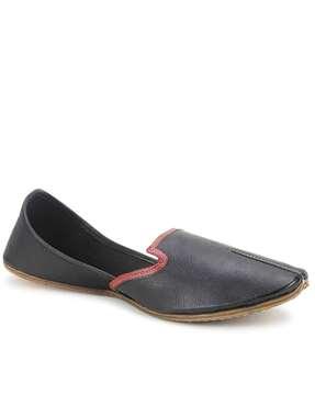 slip-ons with genuine leather upper