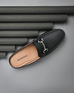 slip-ons with genuine leather upper