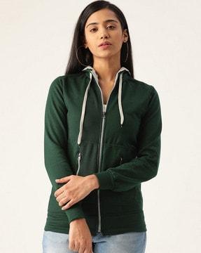 slip pockets jacket with zip detail