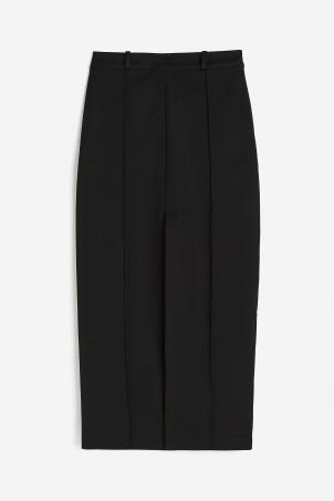 slit-hem twill skirt