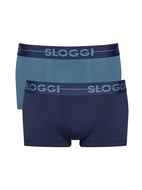 sloggi blue slim fit trunks - pack of 2