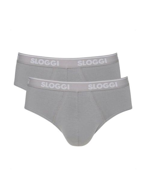 sloggi grey slim fit briefs - pack of 2