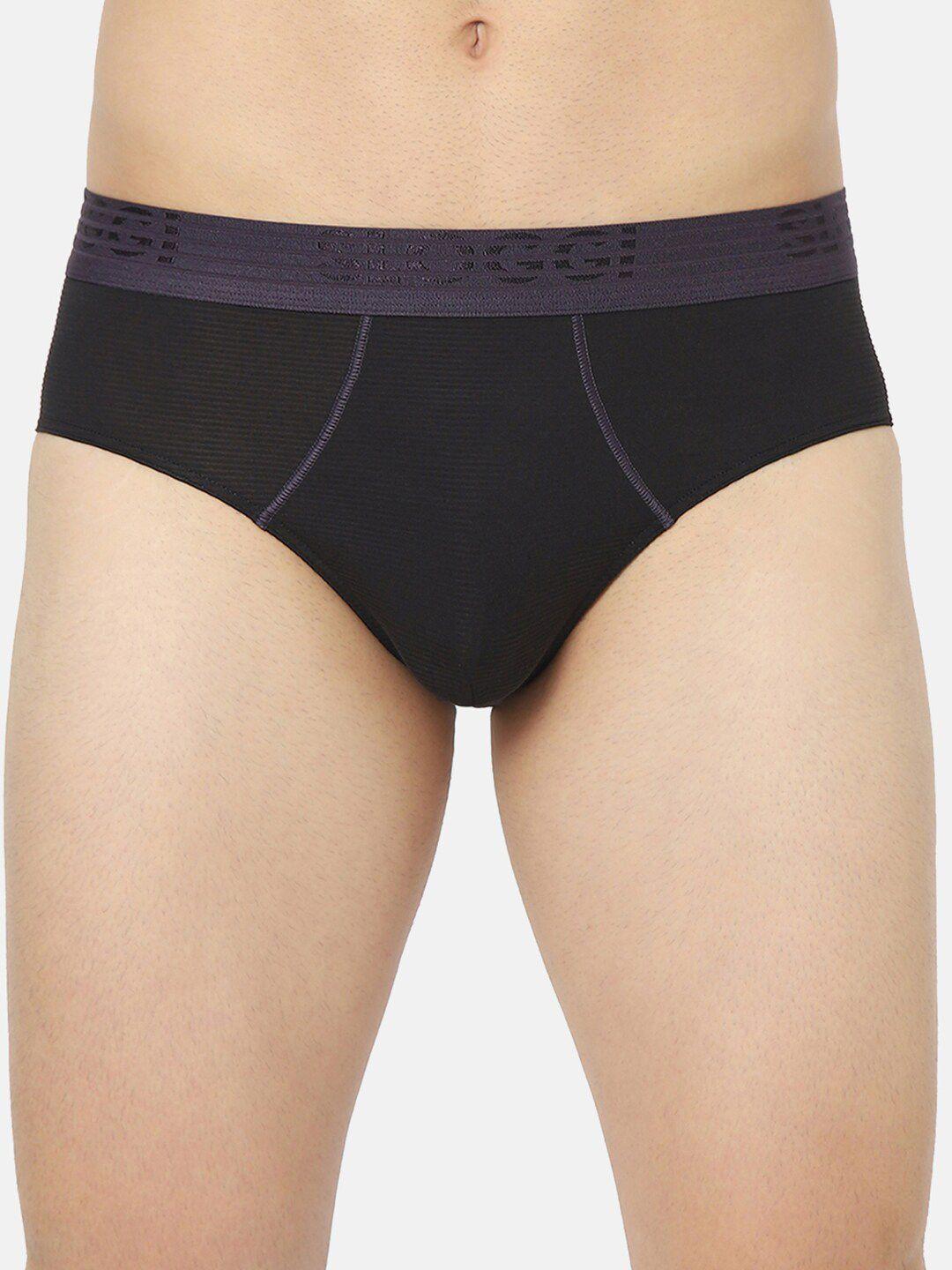 sloggi men's pack of 2 black solid deo-soft trunks