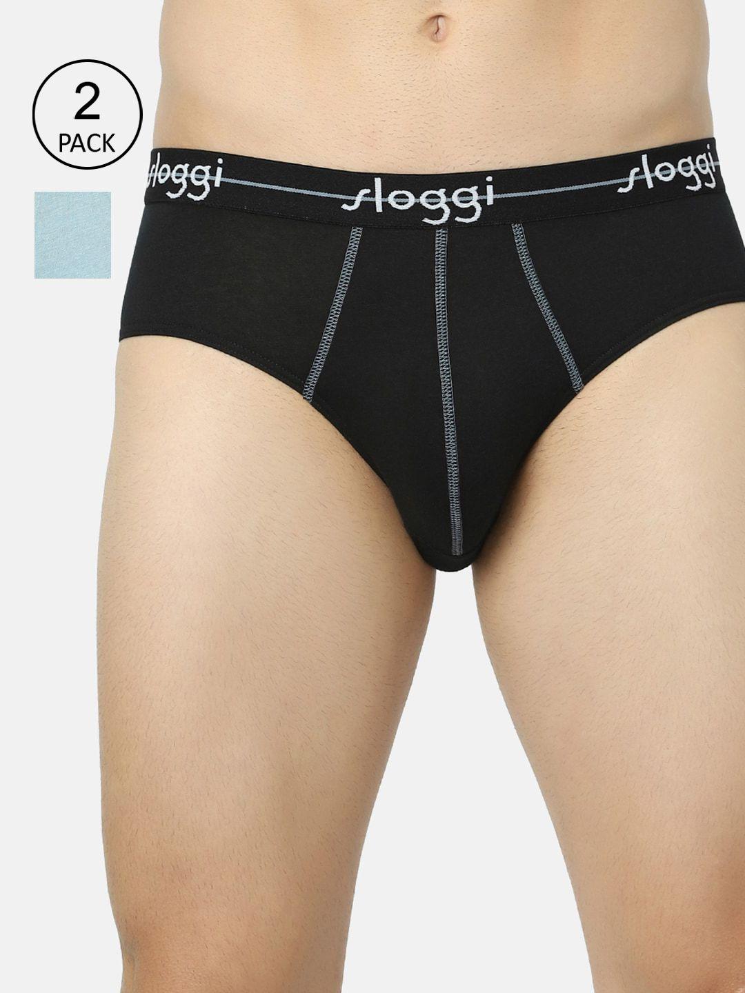 sloggi men pack of 2 printed deo-soft trunks