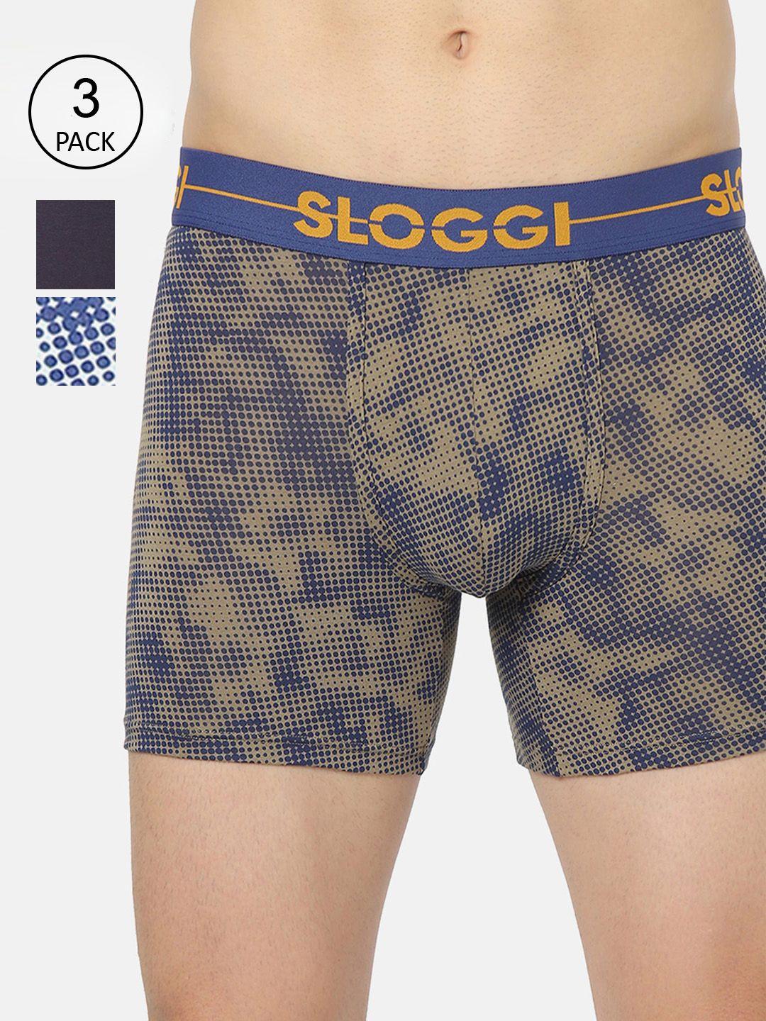 sloggi men pack of 3 trunk cotton soft elastic waistband short brief- 10212109 g9