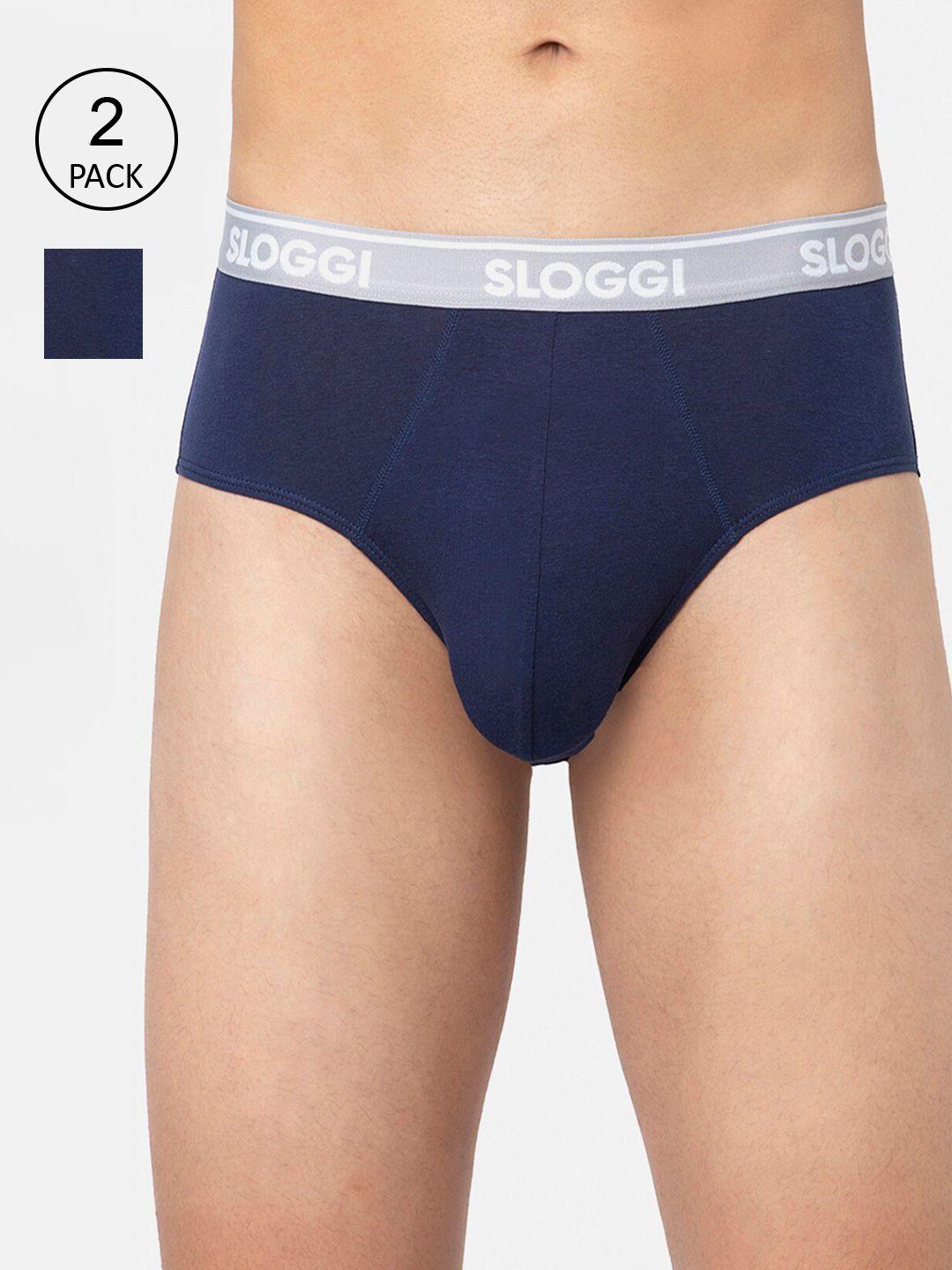 sloggi pack of 2 men solid anti-odour briefs