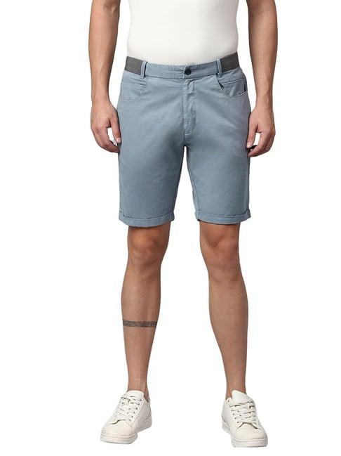 slowave light blue regular fit shorts