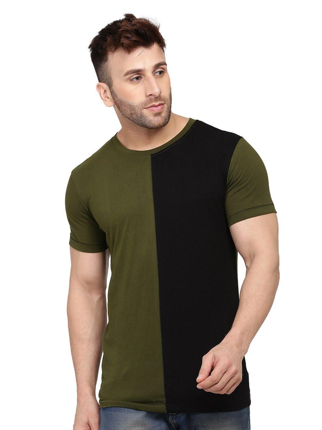 slowloris men colourblocked extended sleeves pockets t-shirt