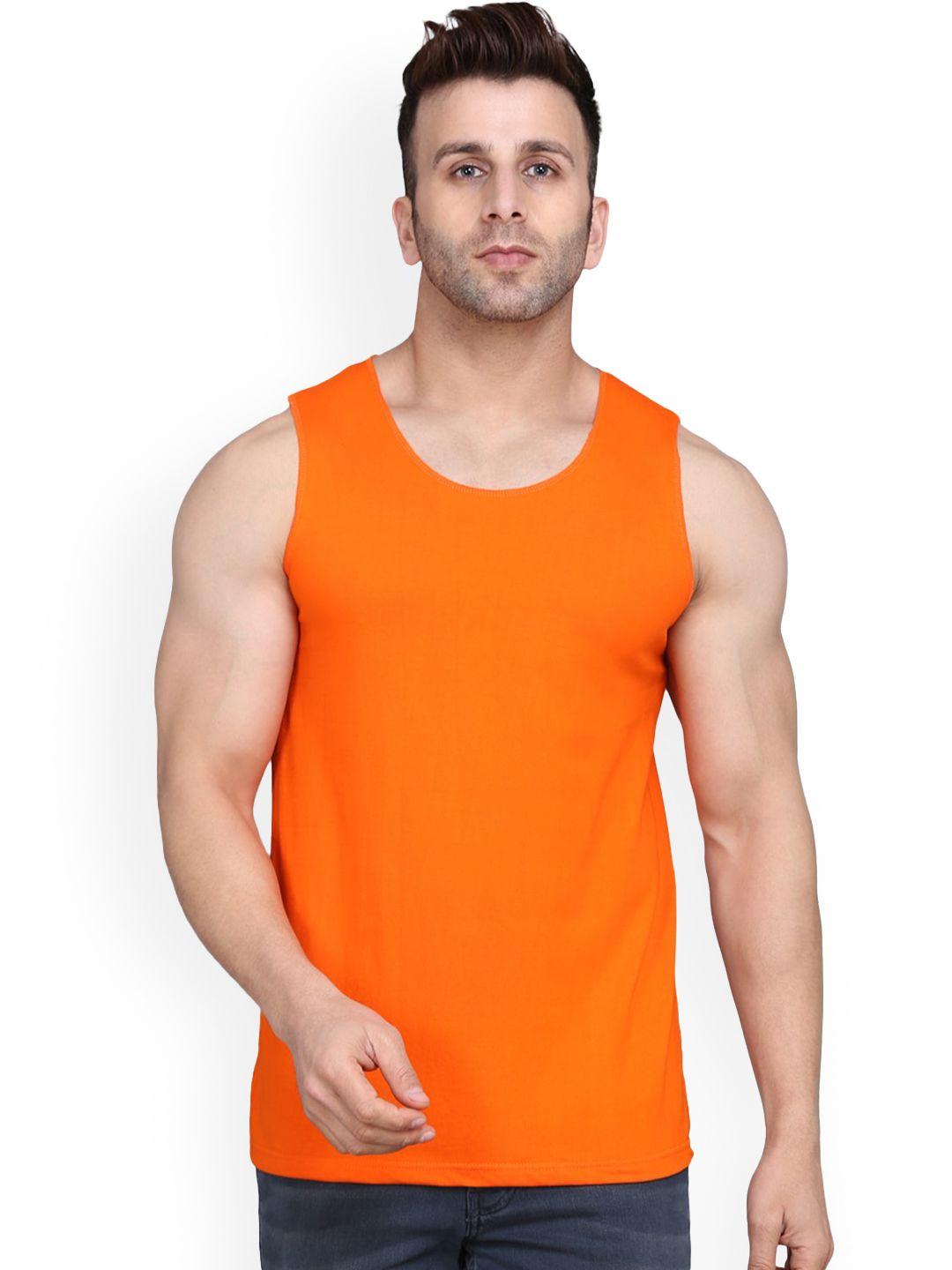 slowloris scoop neck gym innerwear vestssl26 plain orange
