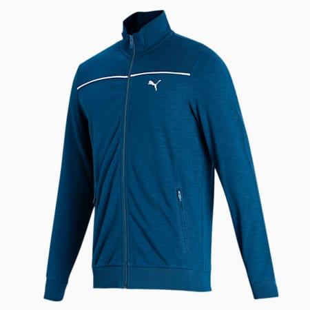 slub full-zip slim fit men's sweat shirt