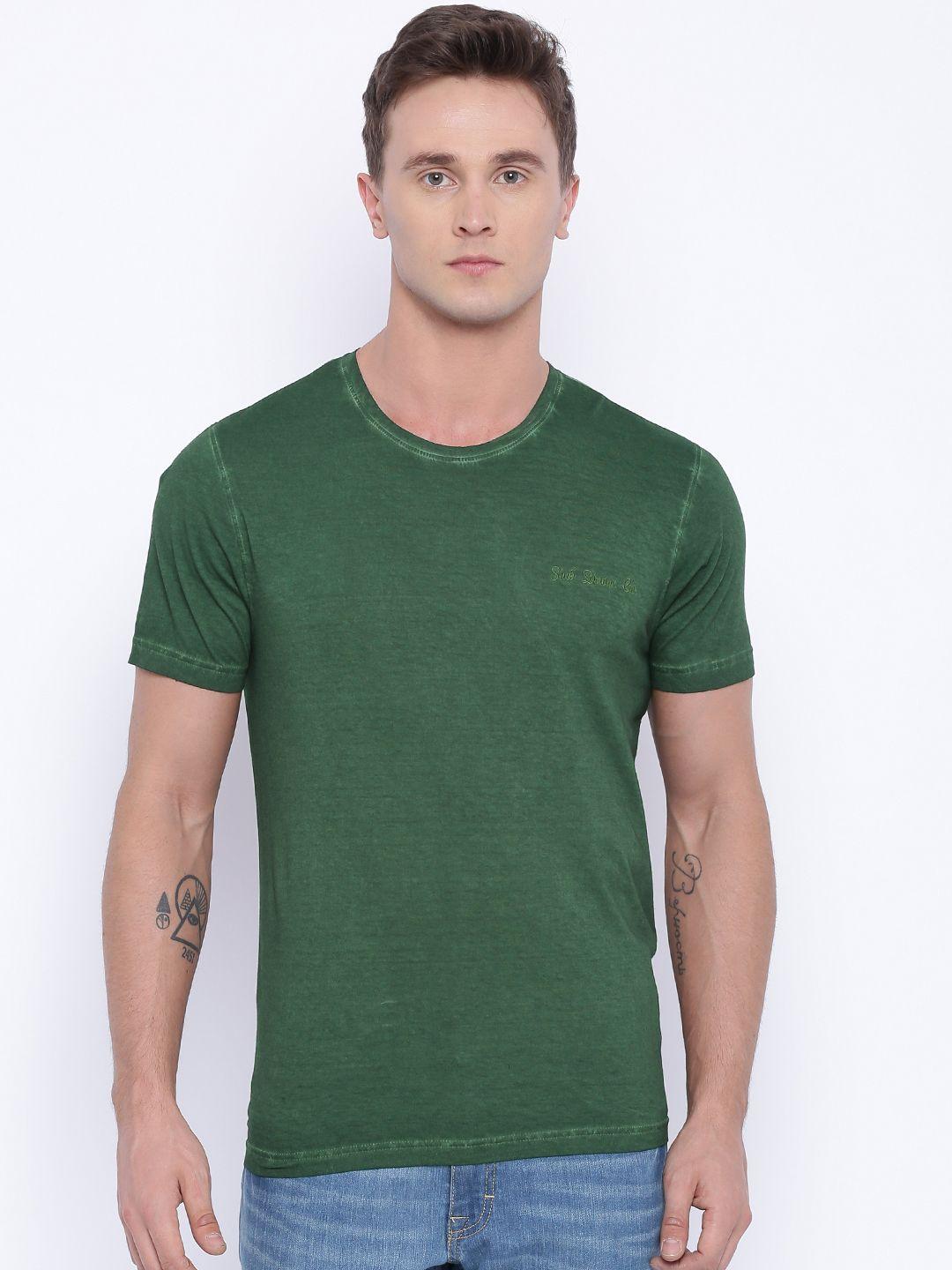 slub green t-shirt