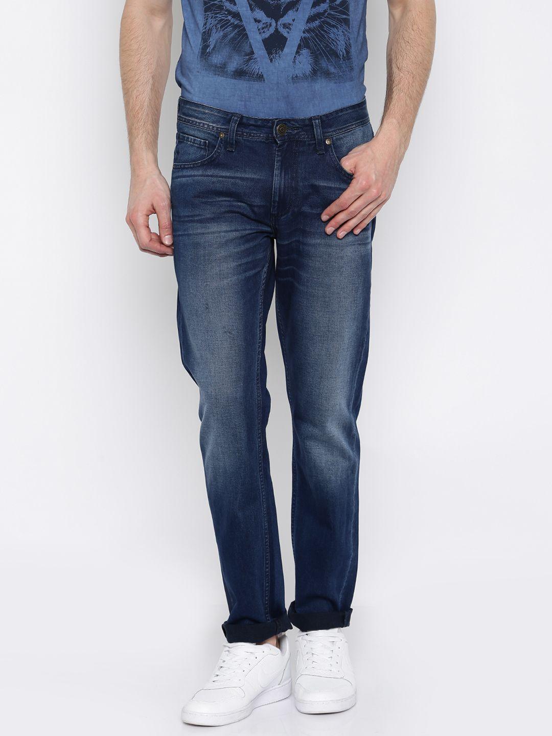 slub men blue slim fit jeans