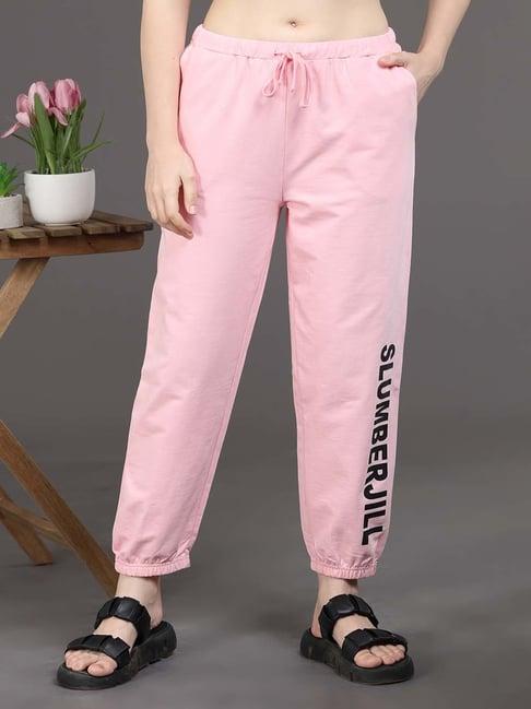 slumber jill pink printed lounge pants