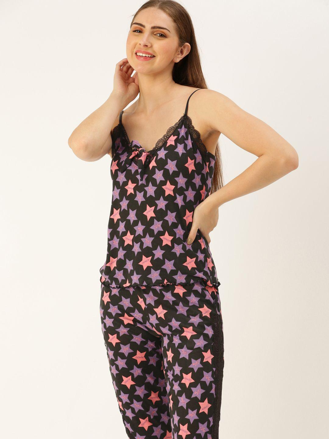 slumber jill women printed night suit