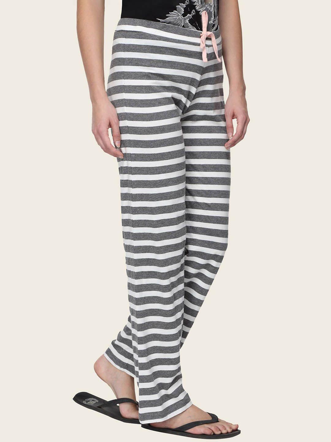 slumber jill women striped comfort fit lounge pants