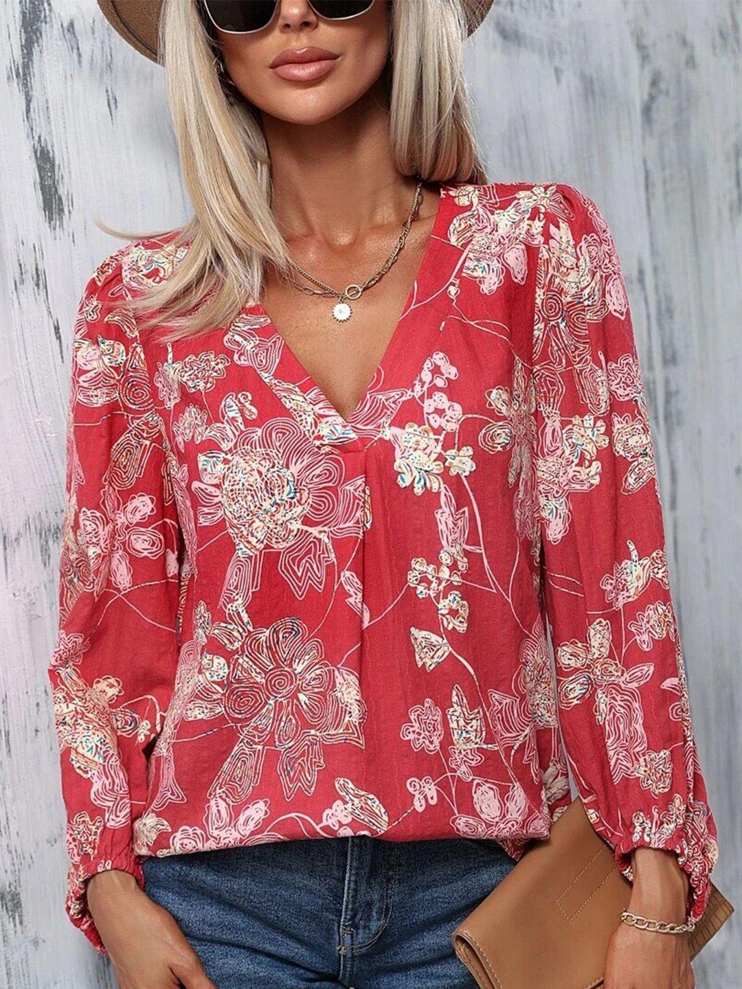 slyck red tropical top