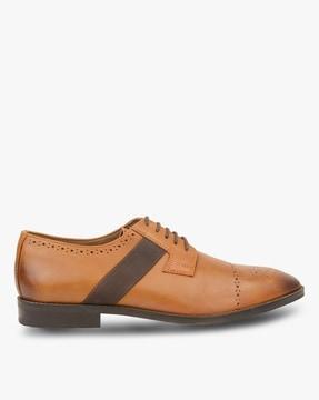 sm-1104 genuine leather derbies with broguing