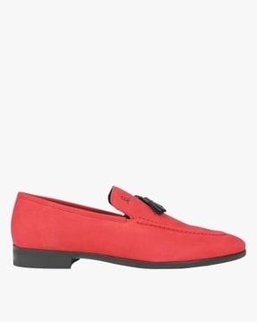 sm-1476 leather loafers with tassels accent