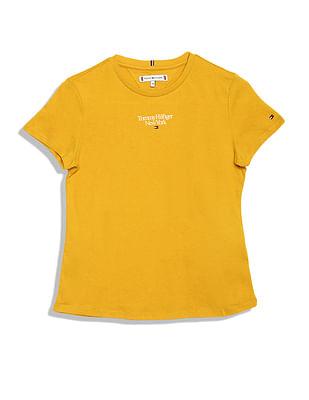 small logo transitional cotton t-shirt