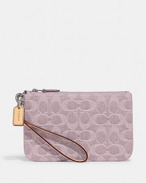 small wristlet in signature denim