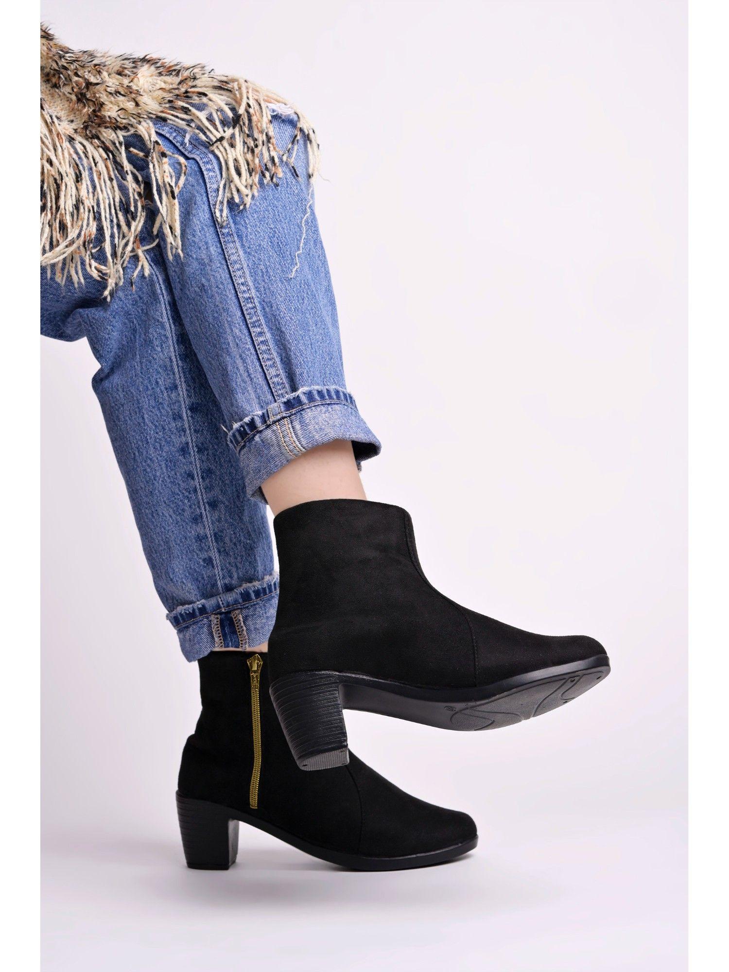 smart casual black boots for girls