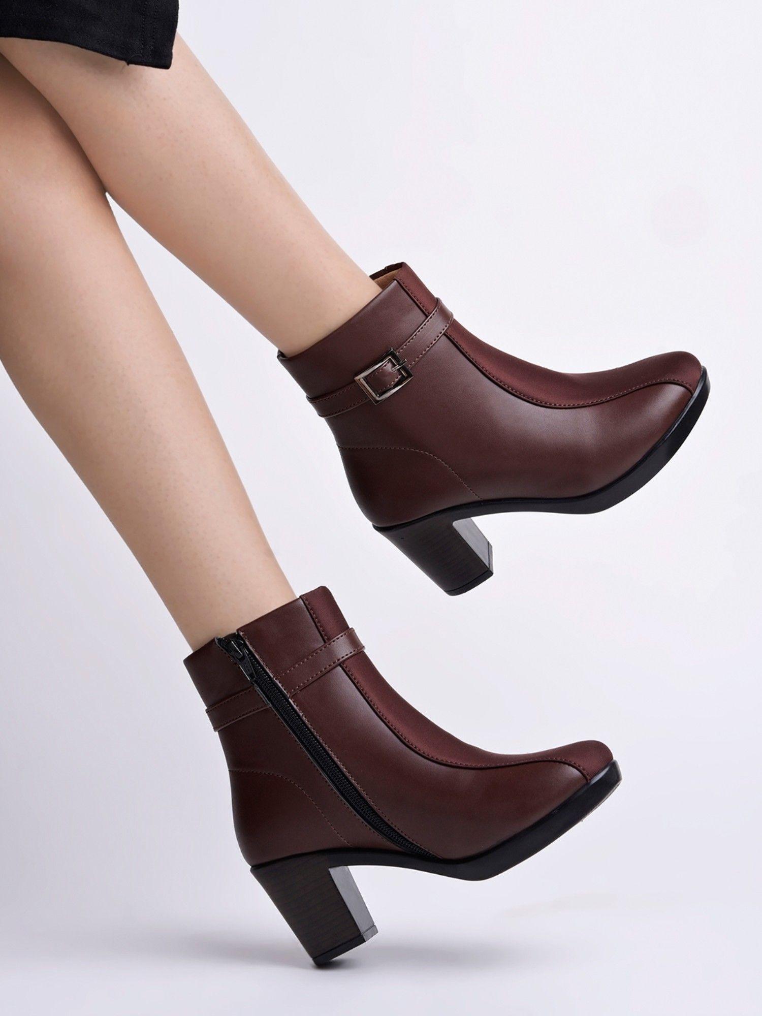 smart casual brown boots for girls