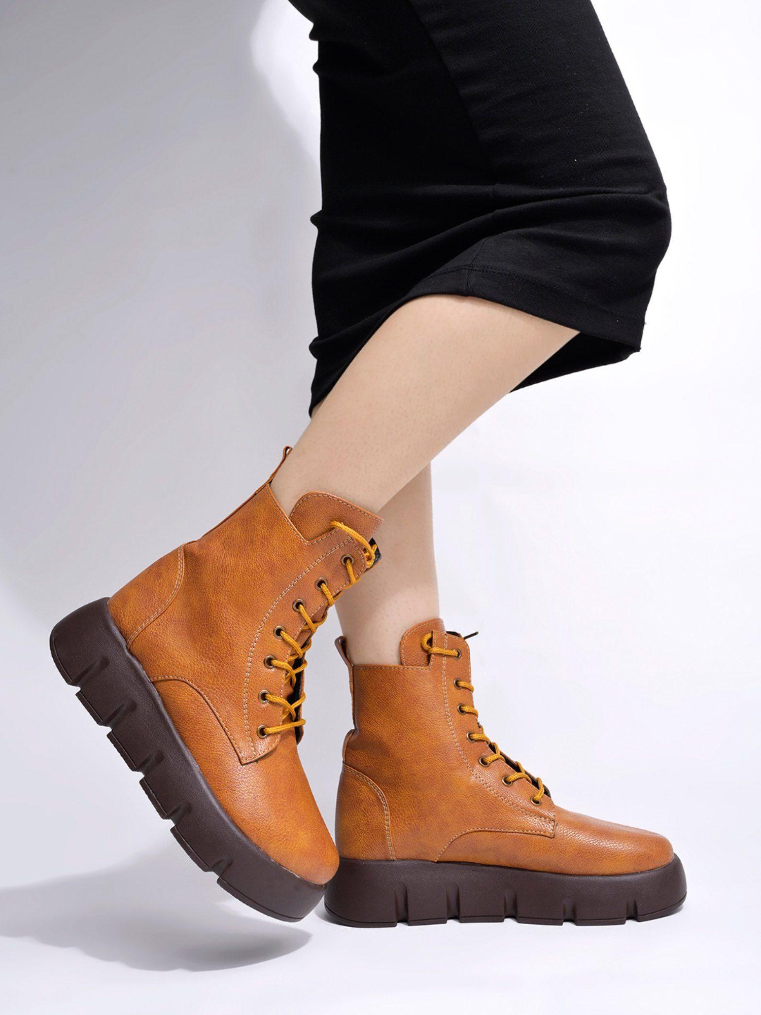 smart casual tan boots for girls