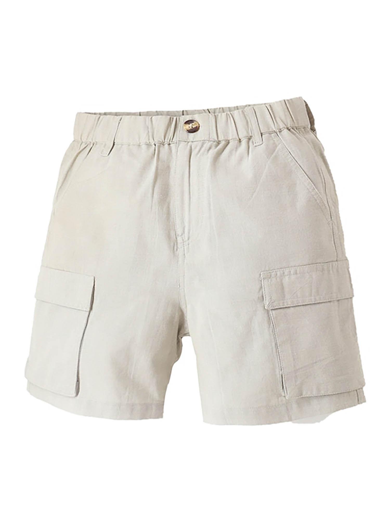 smart casual cotton khaki knee length shorts for boys