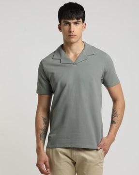 smart waffle polo t-shirt